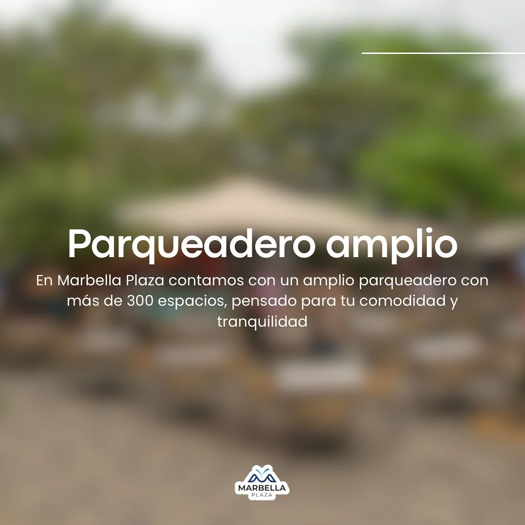 Parqueadero amplio de Marbella Plaza con más de 300 espacios